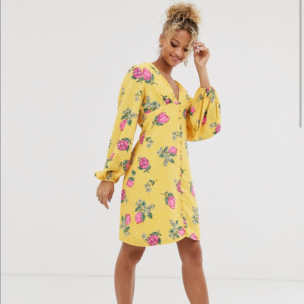 Asos Floral Print Mini Dress